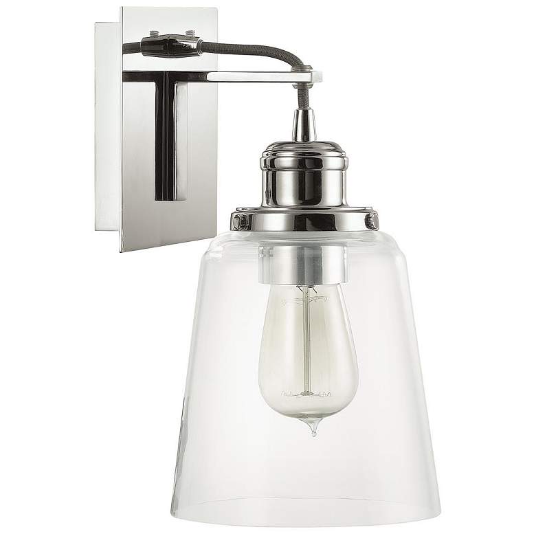 Image 1 Capital Lighting Fallon 1 Light Sconce Polished Nickel