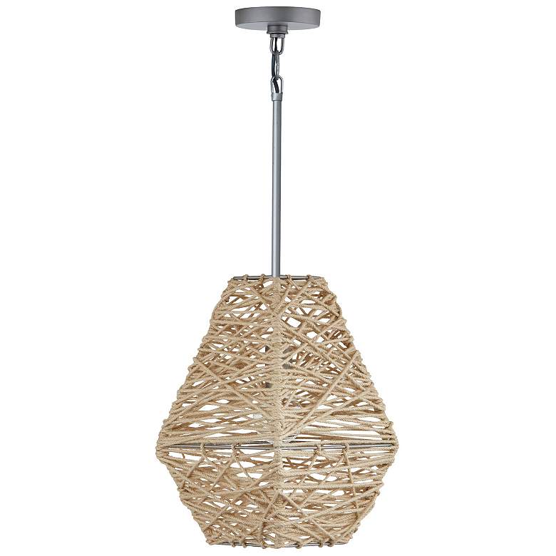 Image 1 Capital Lighting Finley 10 1/2" Natural Jute Coastal Modern Pendant