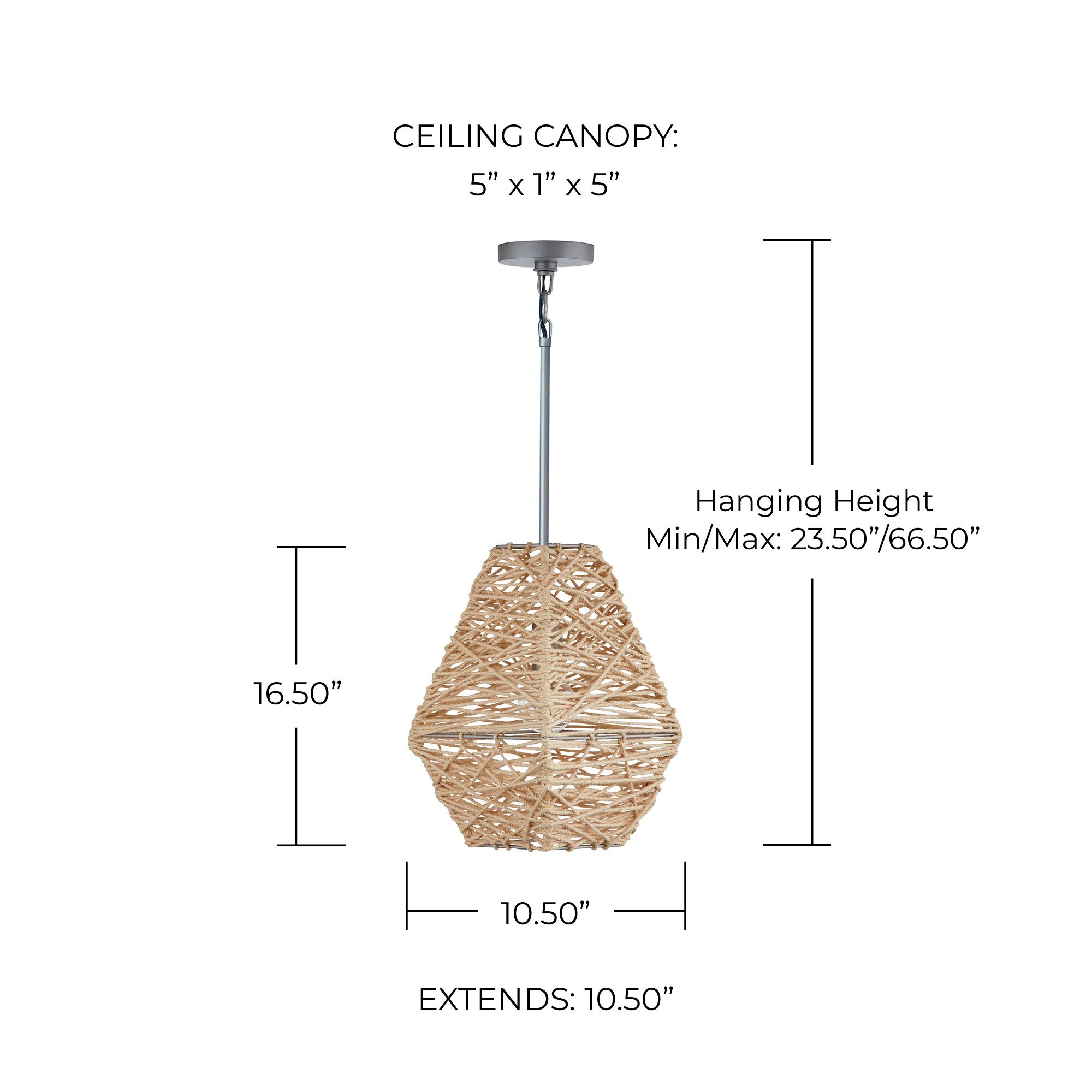 Image 6 Capital Lighting Finley 10 1/2" Natural Jute Coastal Modern Pendant more views