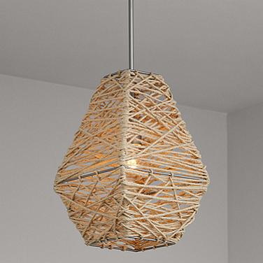 Capital Lighting Finley 10 1/2" Natural Jute Coastal Modern Pendant