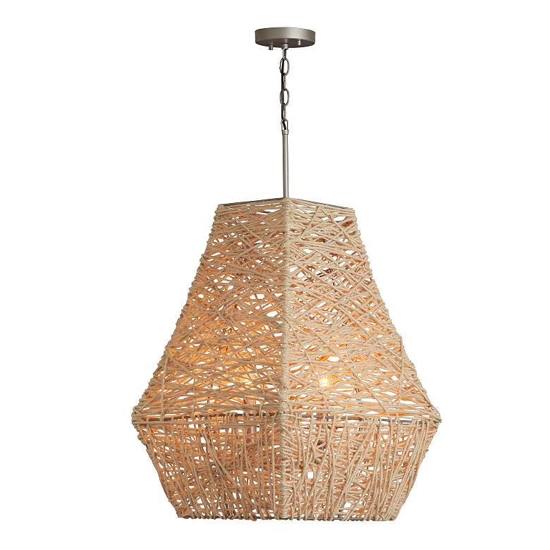Image 4 Capital Lighting Finley 19" Natural Jute Coastal Modern Pendant more views