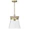 Capital Lighting Finn 12" Wide Matte Brass Clear Glass Mini Pendant