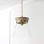 Thumbnail1 of Capital Lighting Finn 12" Wide Matte Brass Clear Glass Mini Pendant