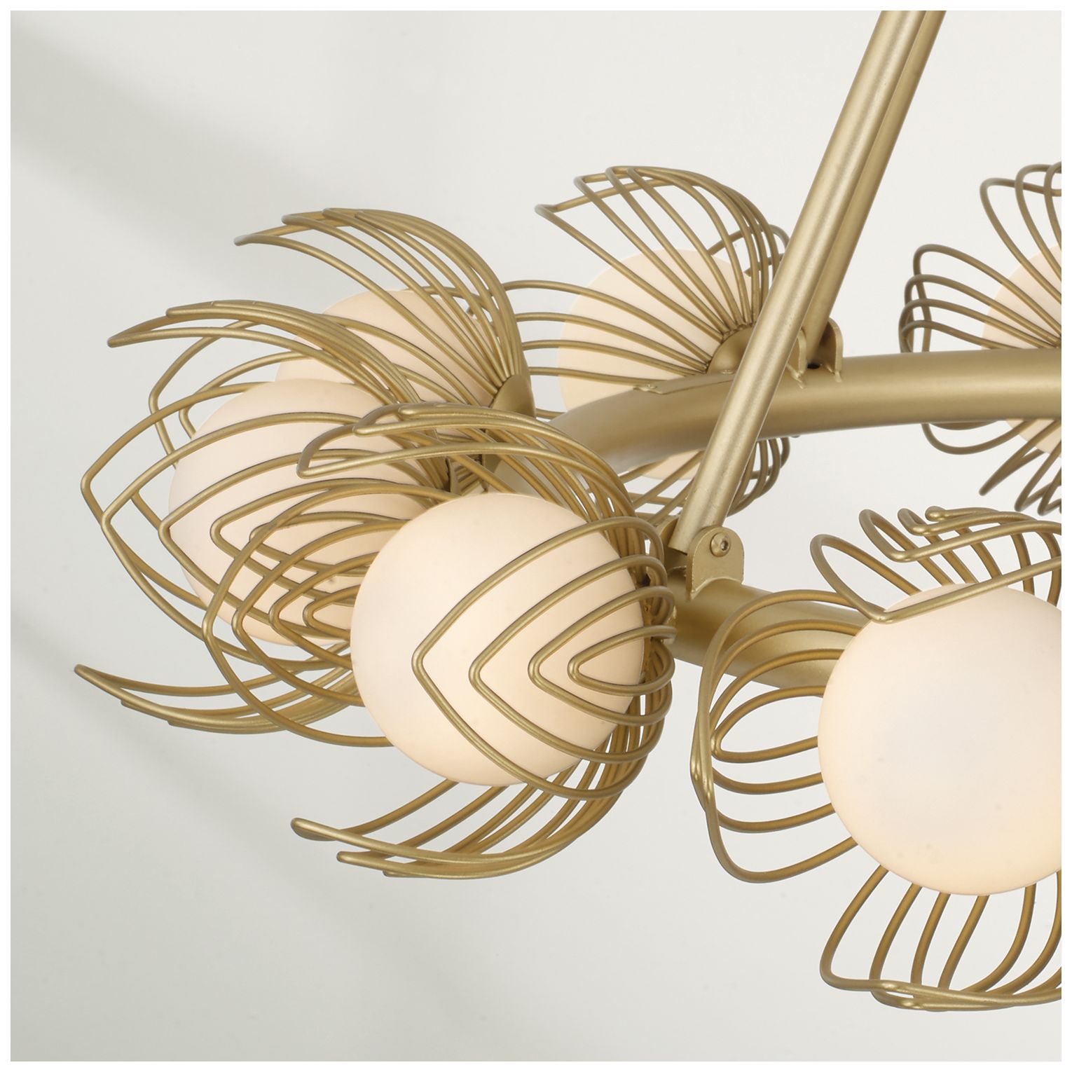 Image 3 Capital Lighting Flora 12 Light Chandelier 29" Buffed Gold more views