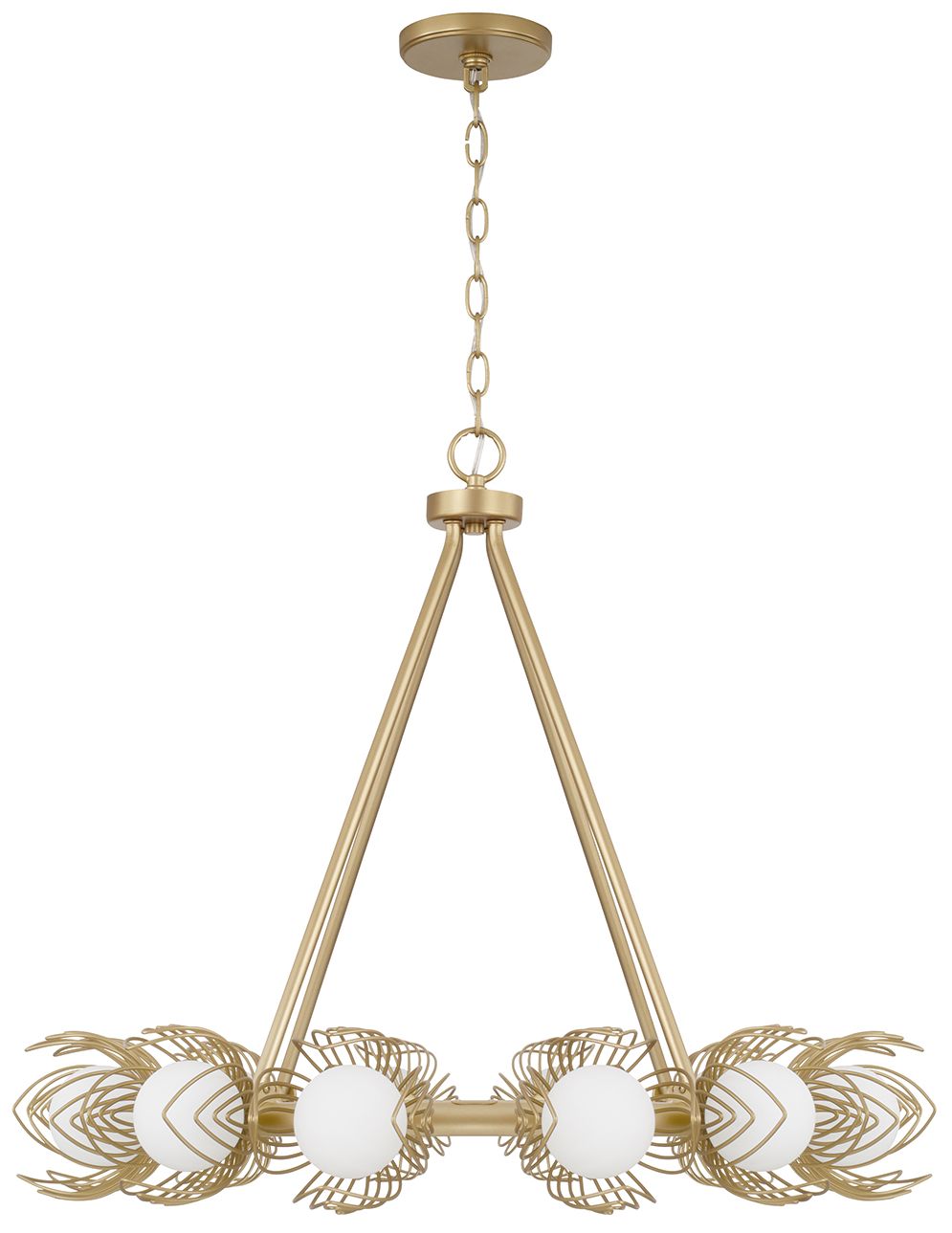 Image 4 Capital Lighting Flora 12 Light Chandelier 29" Buffed Gold more views