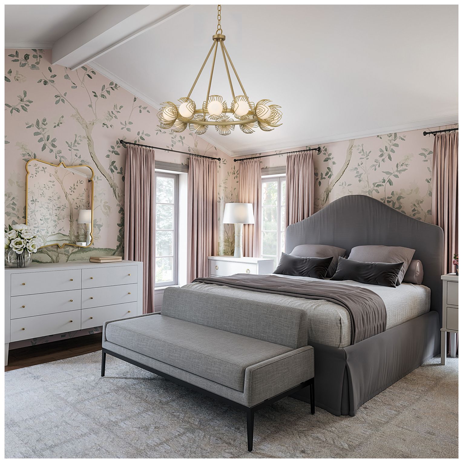 Image 7 Capital Lighting Flora 12 Light Chandelier 29" Buffed Gold more views