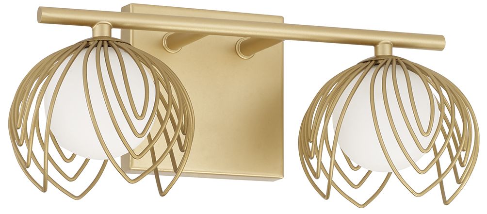 Capital Lighting Flora 2 Light Vanity 14" Buffed Gold