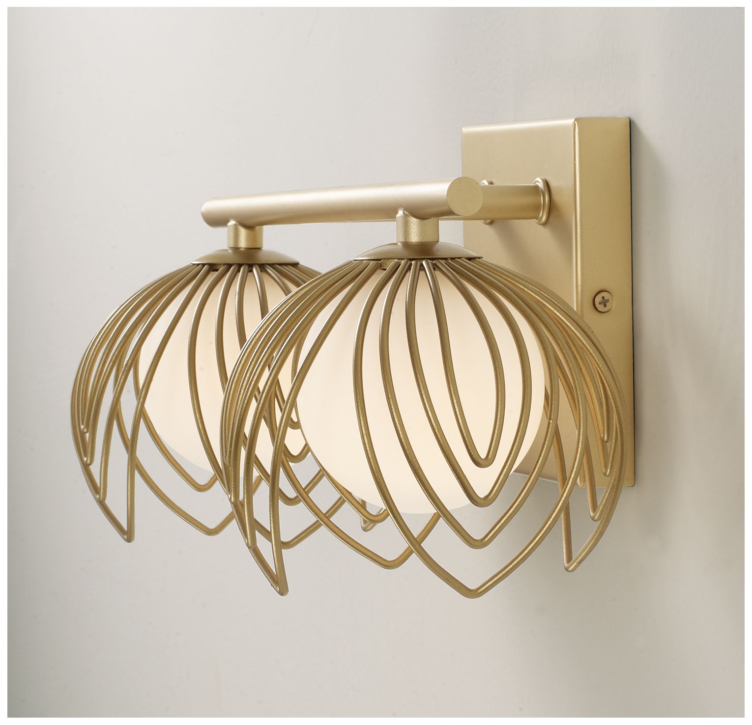 Image 3 Capital Lighting Flora 2 Light Vanity 14" Buffed Gold more views