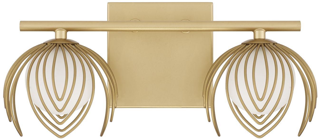 Image 5 Capital Lighting Flora 2 Light Vanity 14" Buffed Gold more views