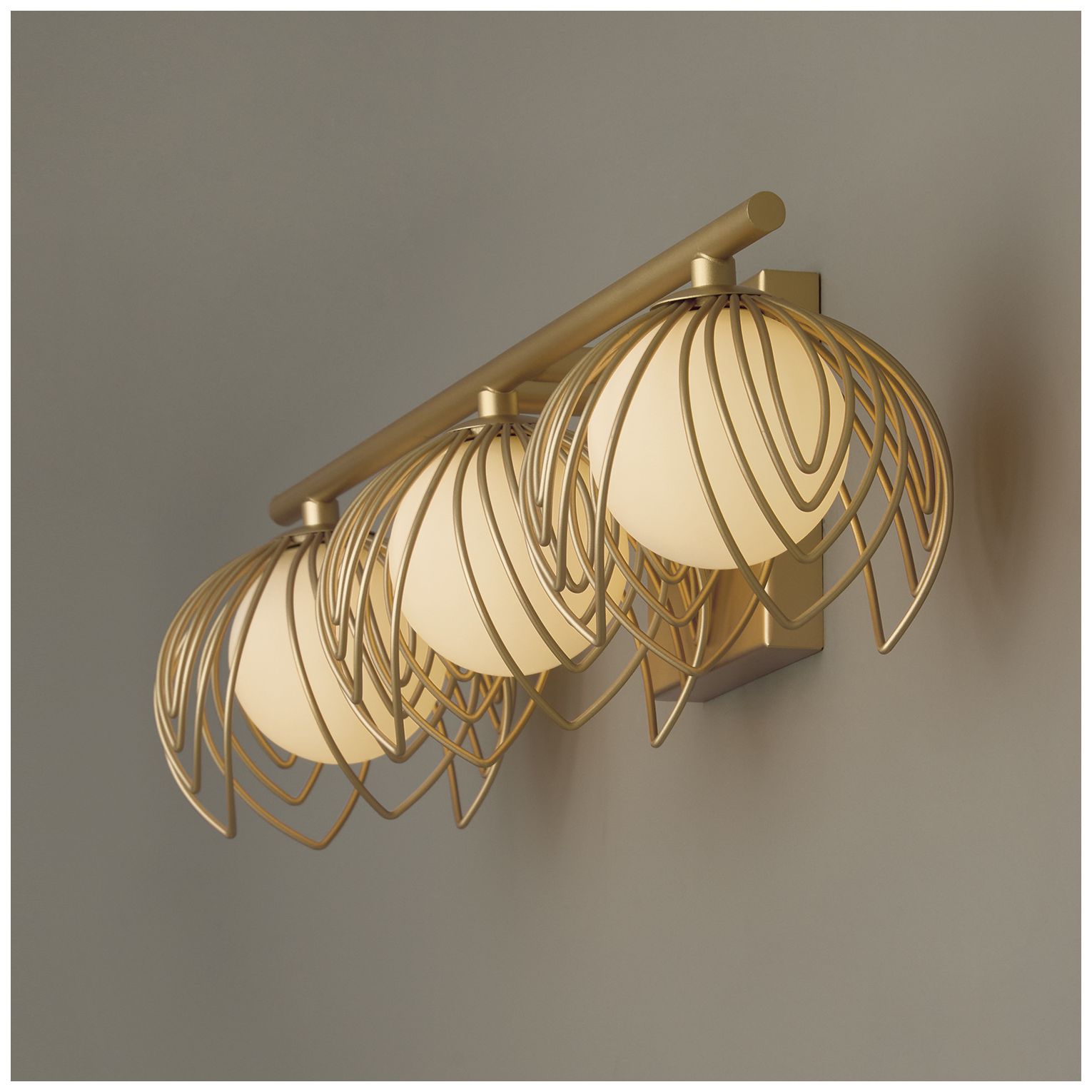 Image 5 Capital Lighting Flora 3 Light Vanity 22.75" Buffed Gold more views