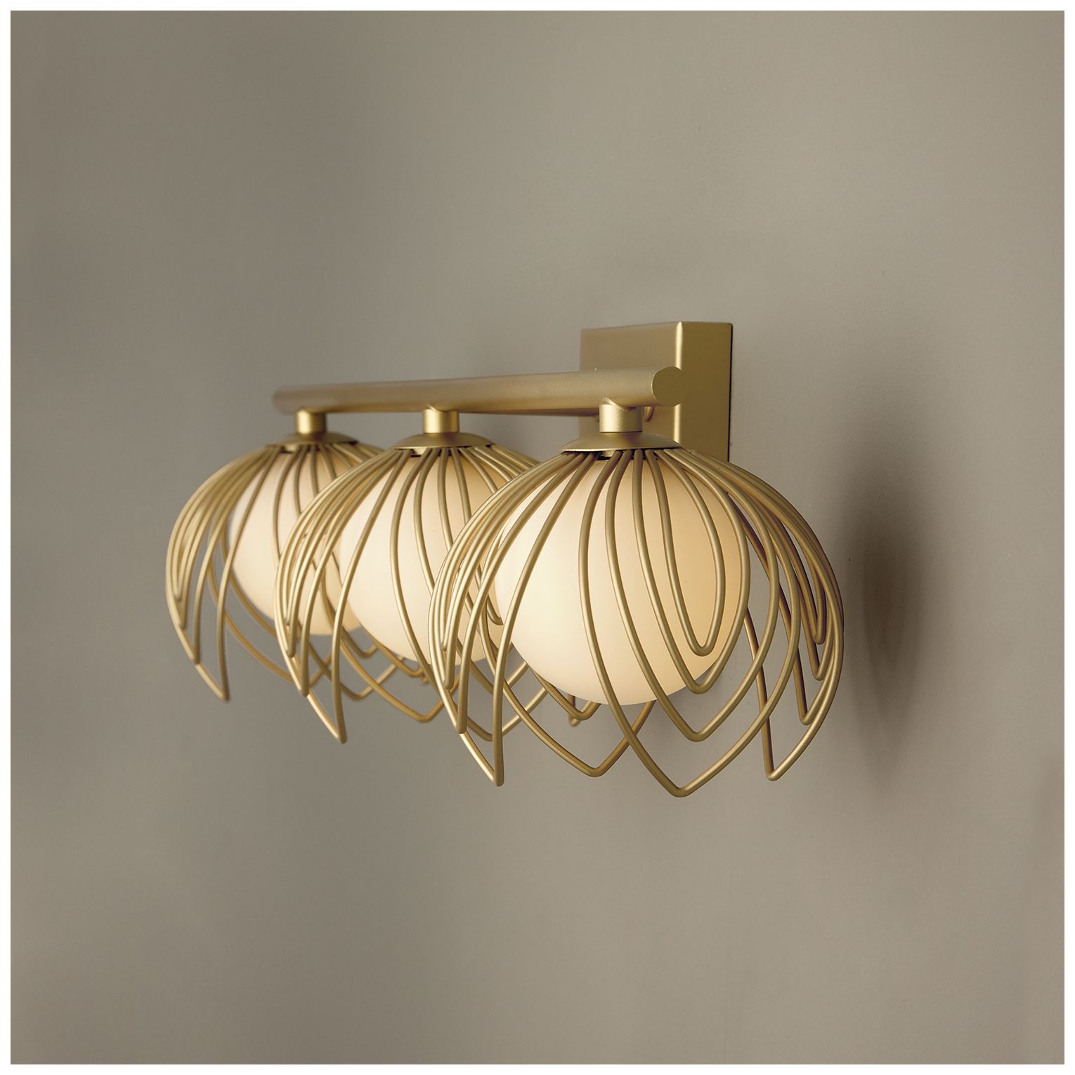Image 6 Capital Lighting Flora 3 Light Vanity 22.75" Buffed Gold more views