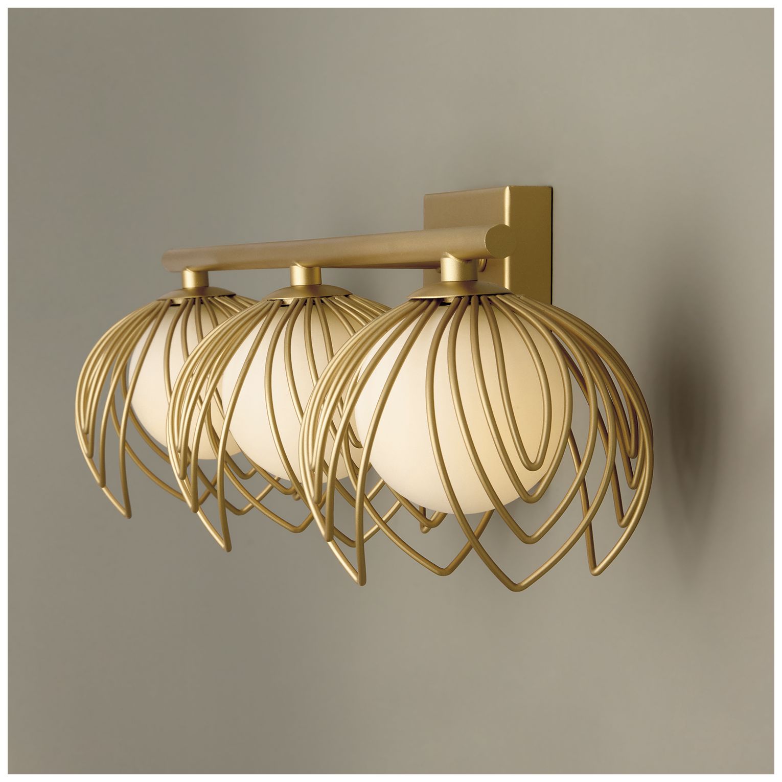 Image 7 Capital Lighting Flora 3 Light Vanity 22.75" Buffed Gold more views