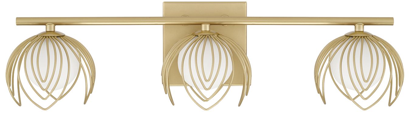 Capital Lighting Flora 3 Light Vanity 22.75" Buffed Gold