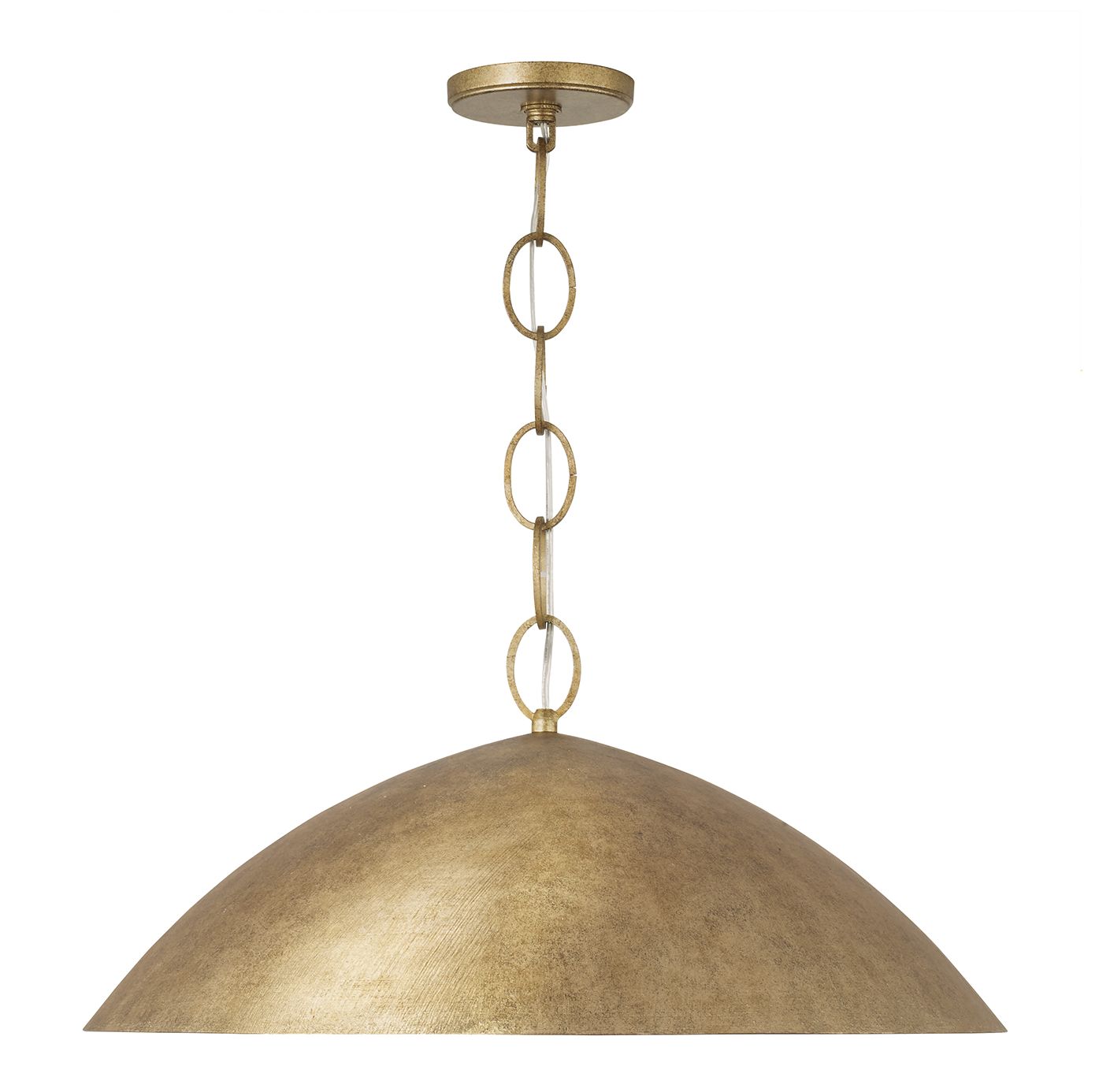 Capital Lighting Francesca 1 Light Pendant 24" Feathered Gold