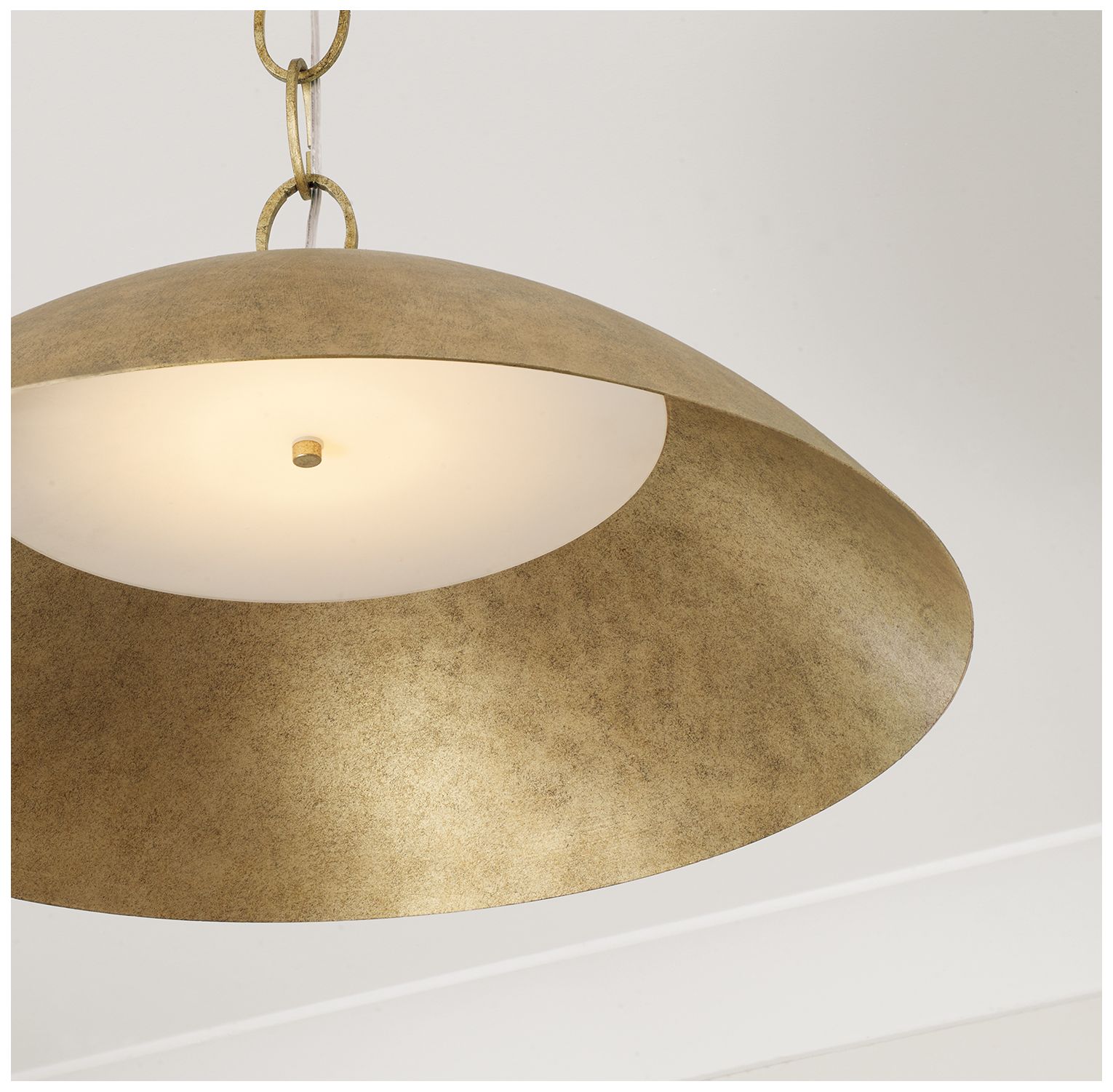 Image 3 Capital Lighting Francesca 1 Light Pendant 24" Feathered Gold more views
