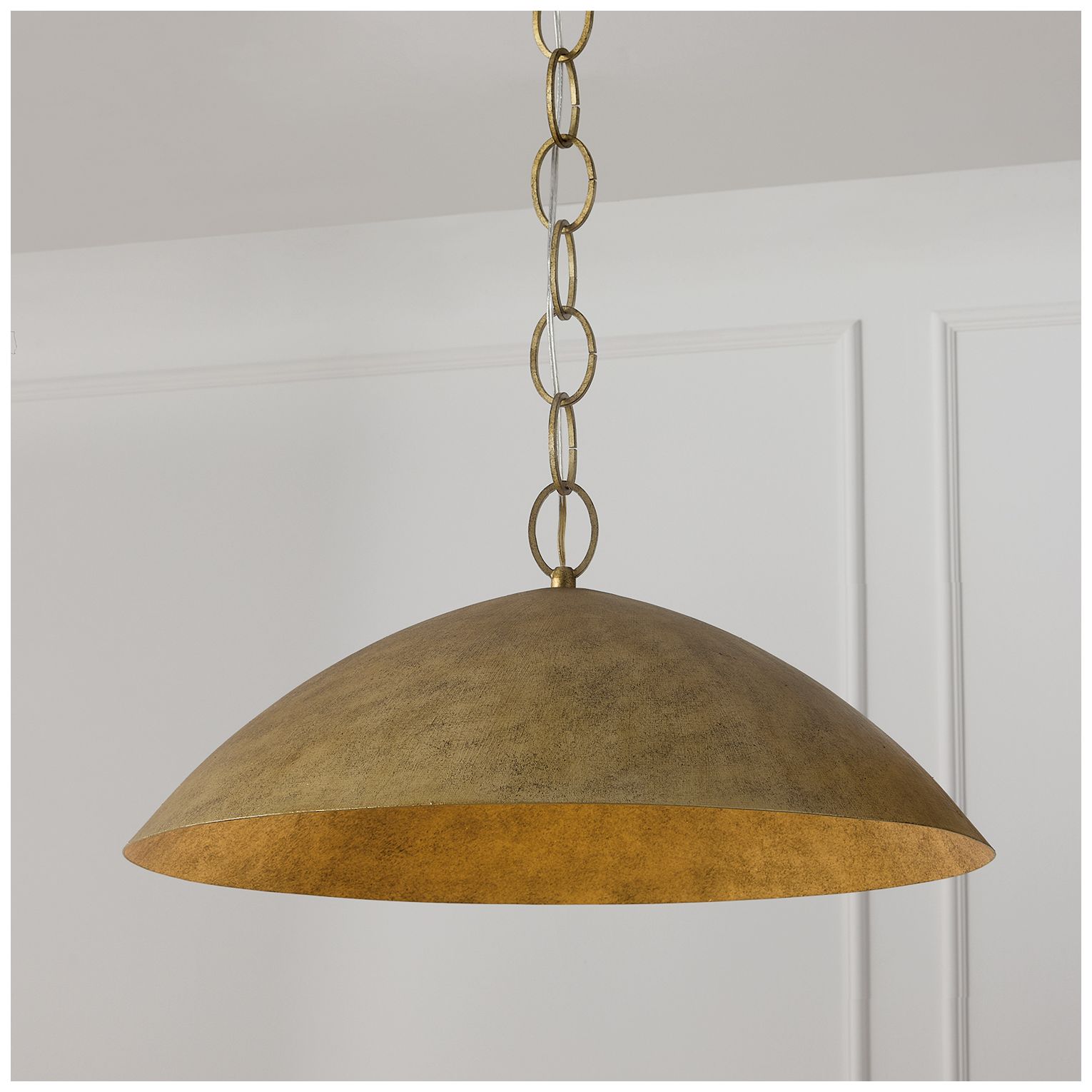 Image 4 Capital Lighting Francesca 1 Light Pendant 24" Feathered Gold more views