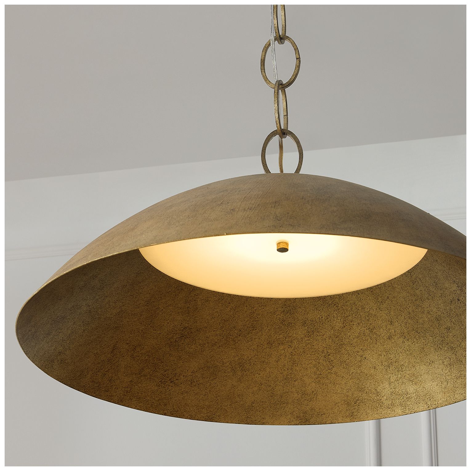 Image 7 Capital Lighting Francesca 1 Light Pendant 24" Feathered Gold more views