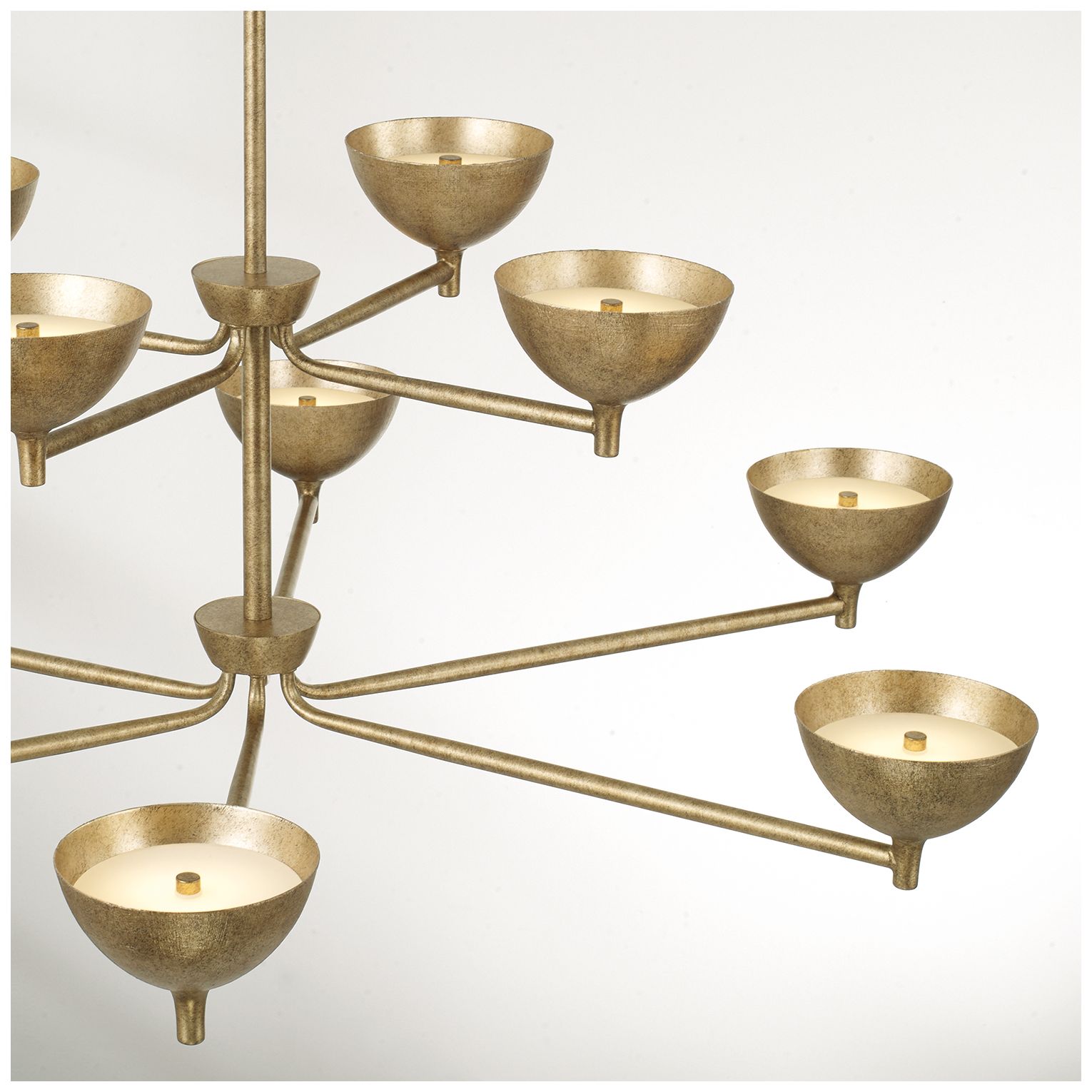 Image 3 Capital Lighting Francesca 10 Light Chandelier 43" Feathered Gold more views