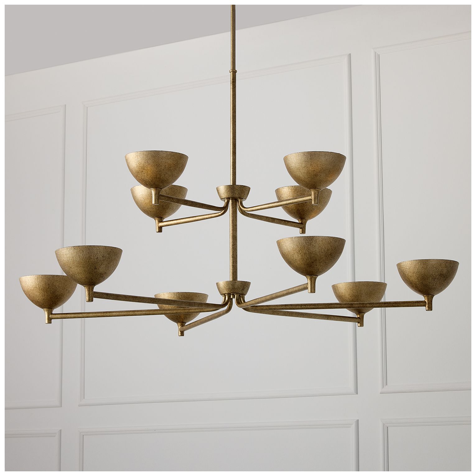 Image 4 Capital Lighting Francesca 10 Light Chandelier 43" Feathered Gold more views