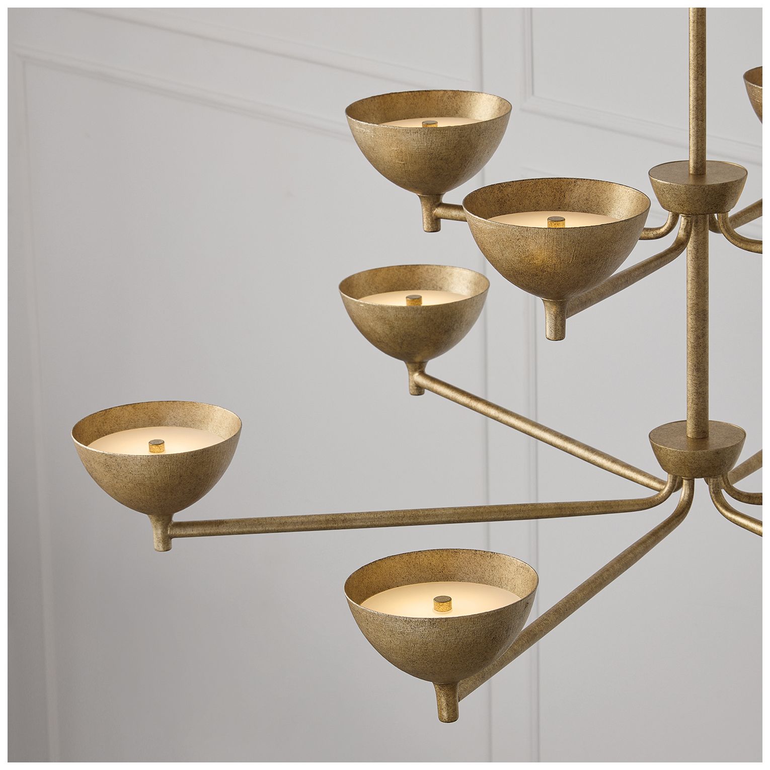 Image 5 Capital Lighting Francesca 10 Light Chandelier 43" Feathered Gold more views