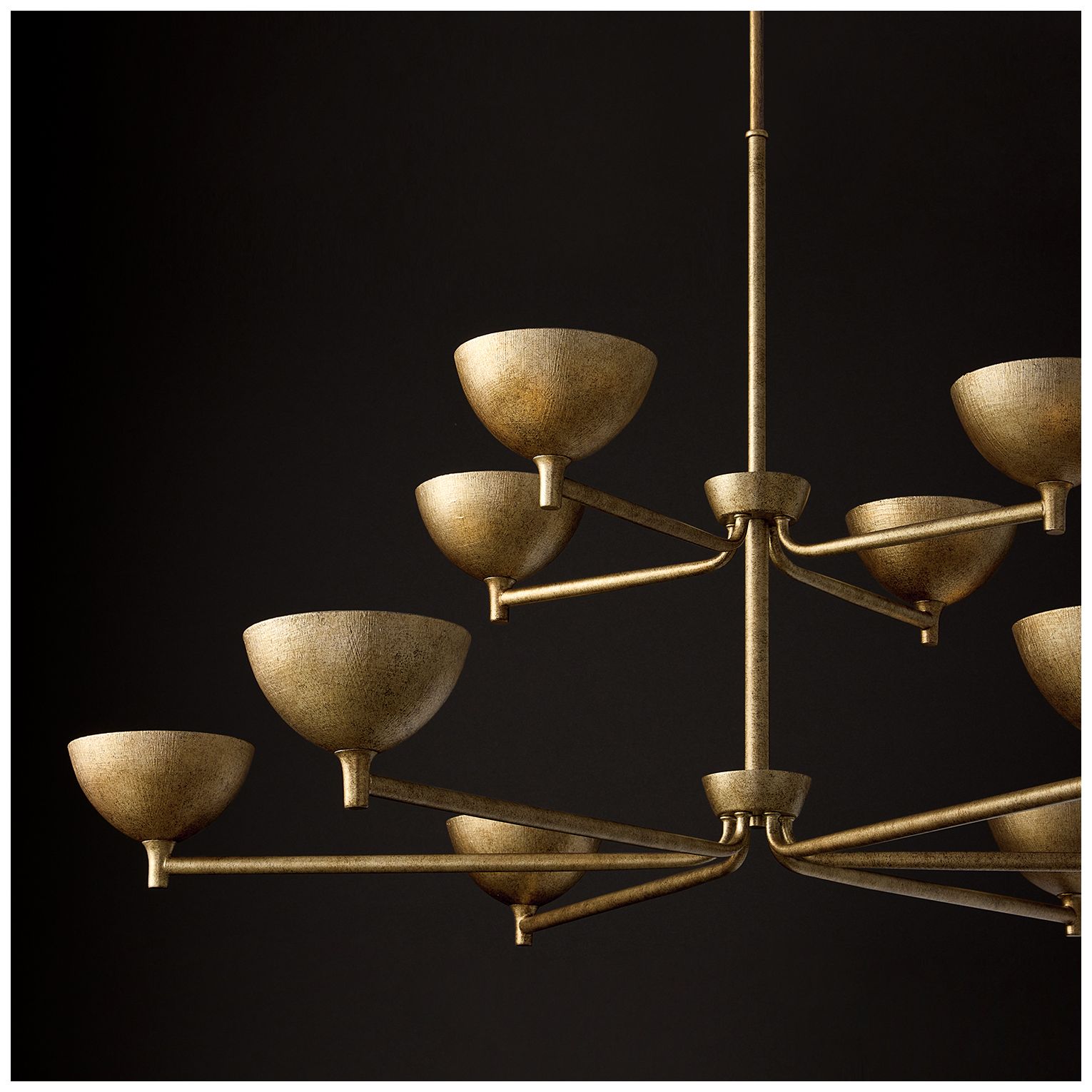 Image 7 Capital Lighting Francesca 10 Light Chandelier 43" Feathered Gold more views