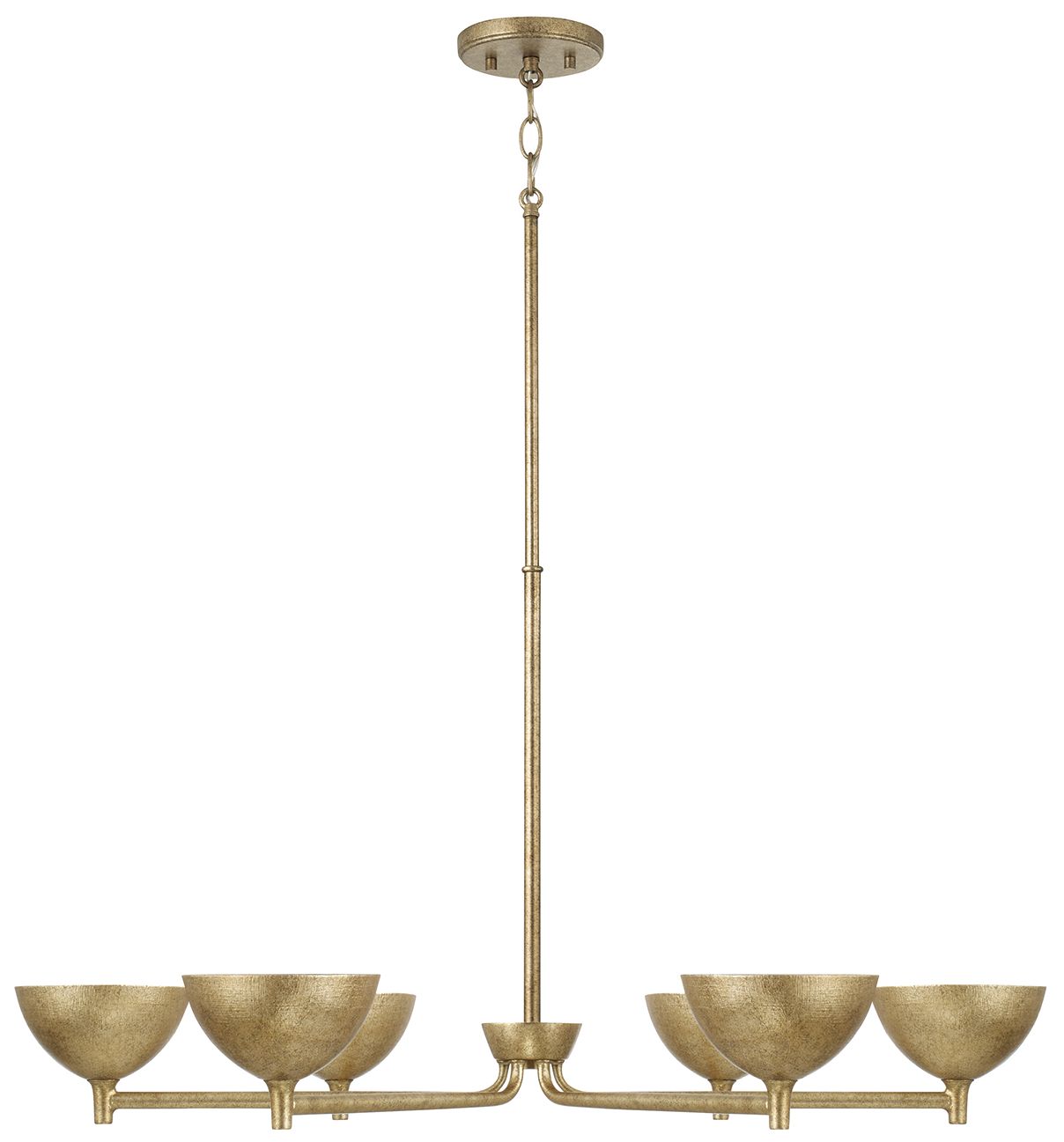 Capital Lighting Francesca 6 Light Chandelier 34" Feathered Gold