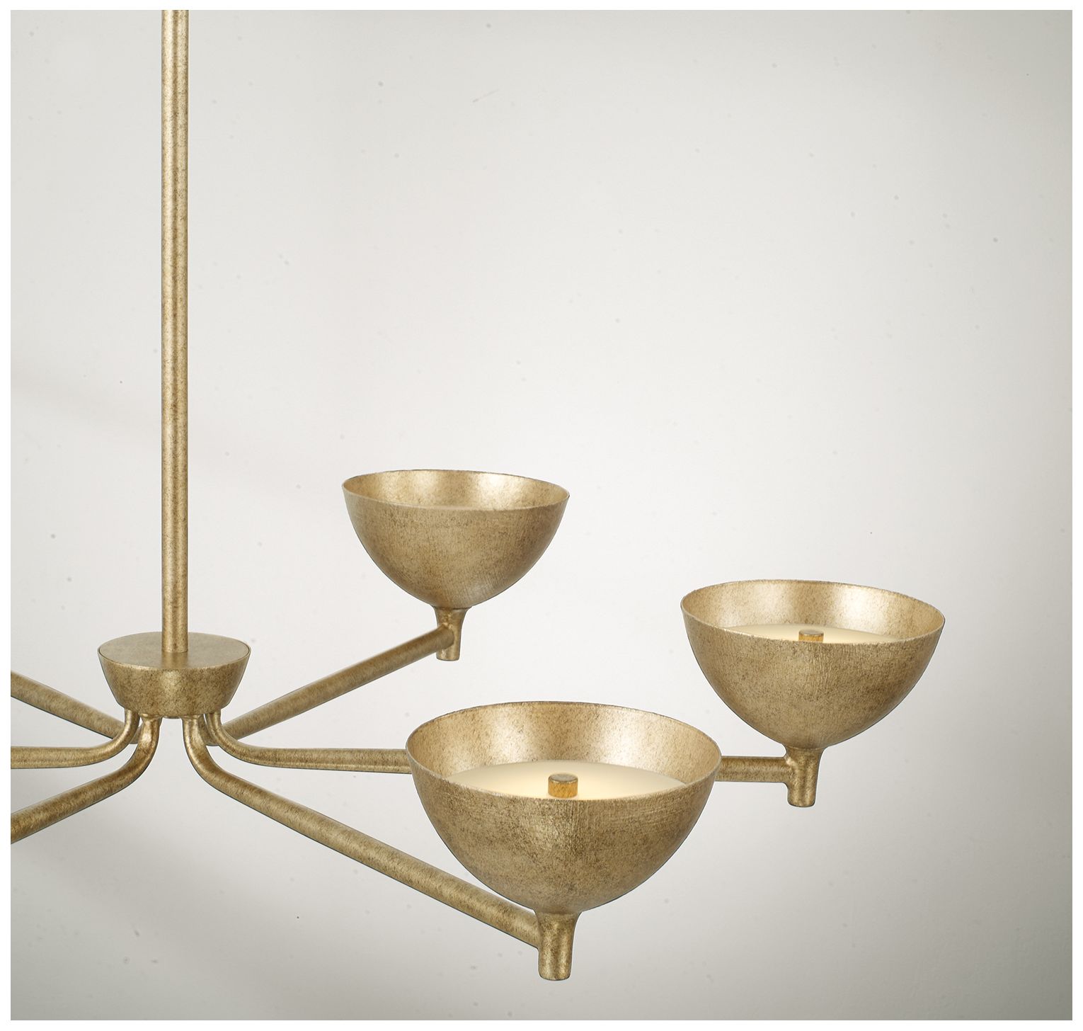 Image 3 Capital Lighting Francesca 6 Light Chandelier 34" Feathered Gold more views