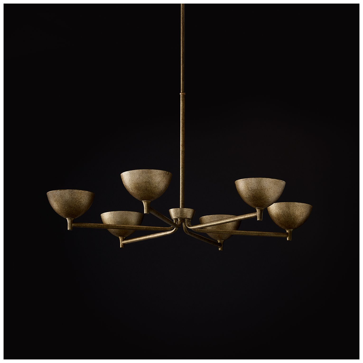 Image 6 Capital Lighting Francesca 6 Light Chandelier 34" Feathered Gold more views