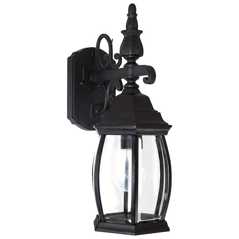 Image 1 Capital Lighting French Country 1 Light Outdoor Wall-Lantern Black
