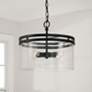 1_Capital Lighting Fuller 14 1/2" Matte Black Clear Glass Ceiling Light