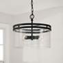 3_Capital Lighting Fuller 14 1/2" Matte Black Clear Glass Ceiling Light more views