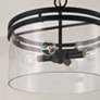 4_Capital Lighting Fuller 14 1/2" Matte Black Clear Glass Ceiling Light more views