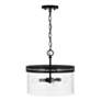 5_Capital Lighting Fuller 14 1/2" Matte Black Clear Glass Ceiling Light more views