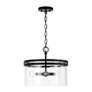 6_Capital Lighting Fuller 14 1/2" Matte Black Clear Glass Ceiling Light more views