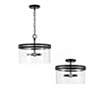 7_Capital Lighting Fuller 14 1/2" Matte Black Clear Glass Ceiling Light more views