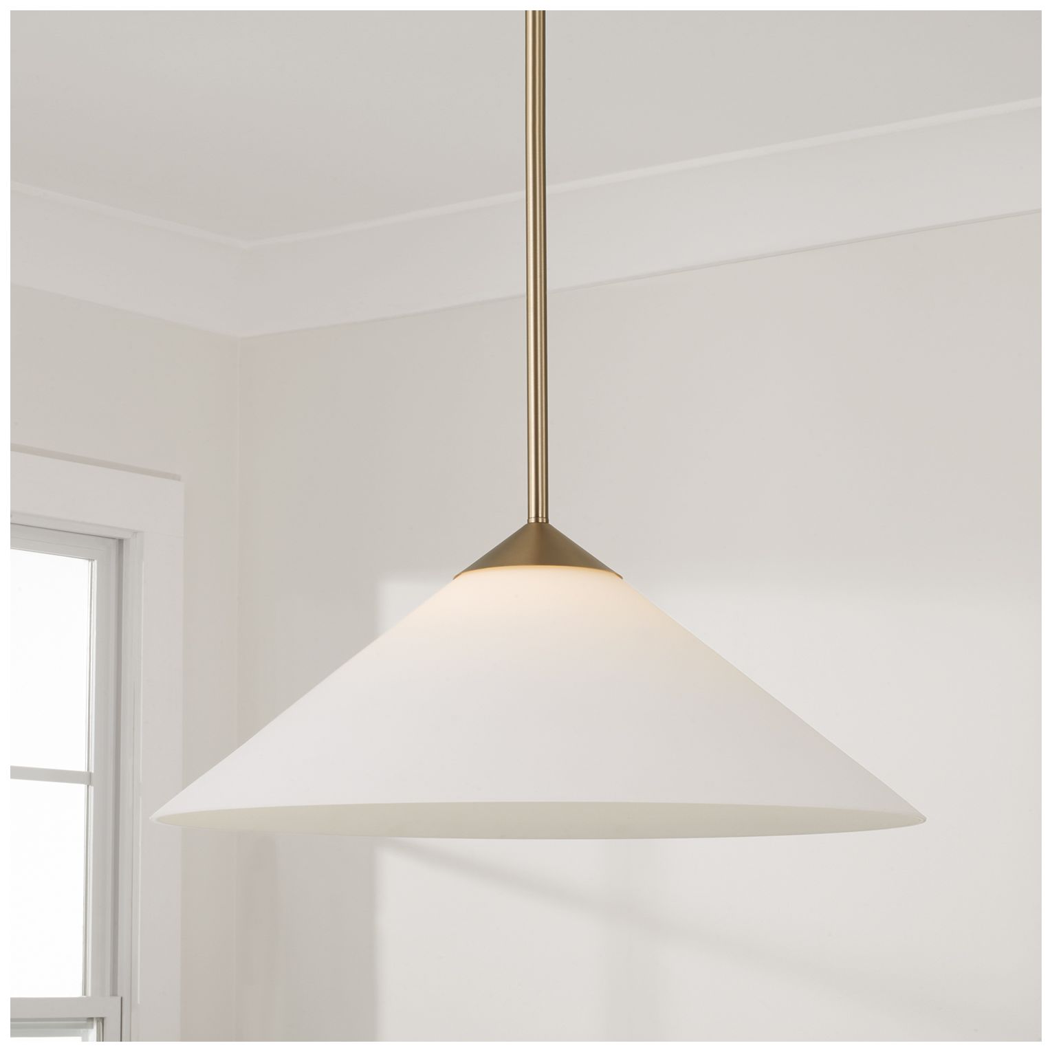 Thumbnail1 of Capital Lighting Gatsby 1 Light Pendant 22" Matte Brass
