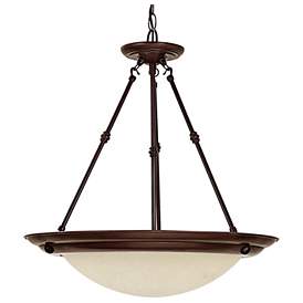 Image1 of Capital Lighting George 20" Wide 3-Light Burnished Bronze Bowl Pendant