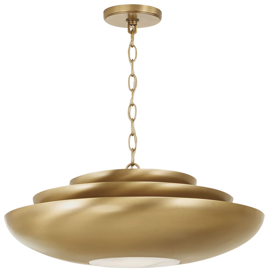 Image 2 Capital Lighting Gia 1 Light Pendant 21.5" Aged Brass