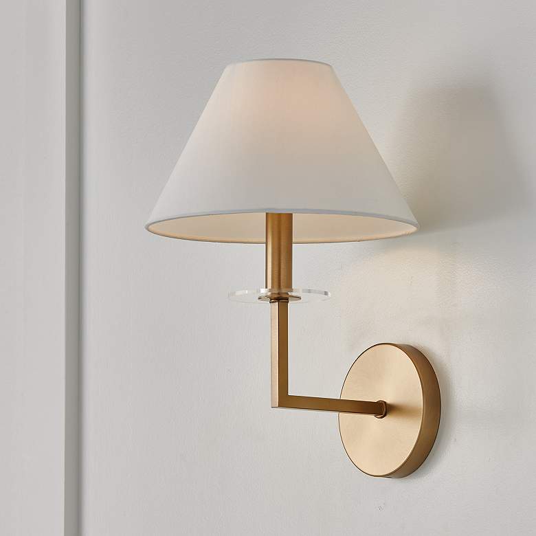 Image 1 Capital Lighting Gilda 1 Light Sconce Aged Brass