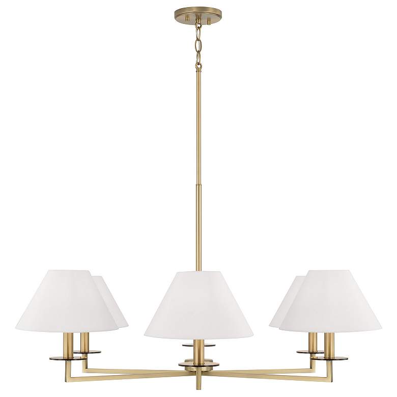 Image 4 Capital Lighting Gilda 6 Light Chandelier 39.75" Aged Brass more views