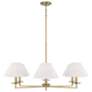 4_Capital Lighting Gilda 6 Light Chandelier 39.75" Aged Brass more views