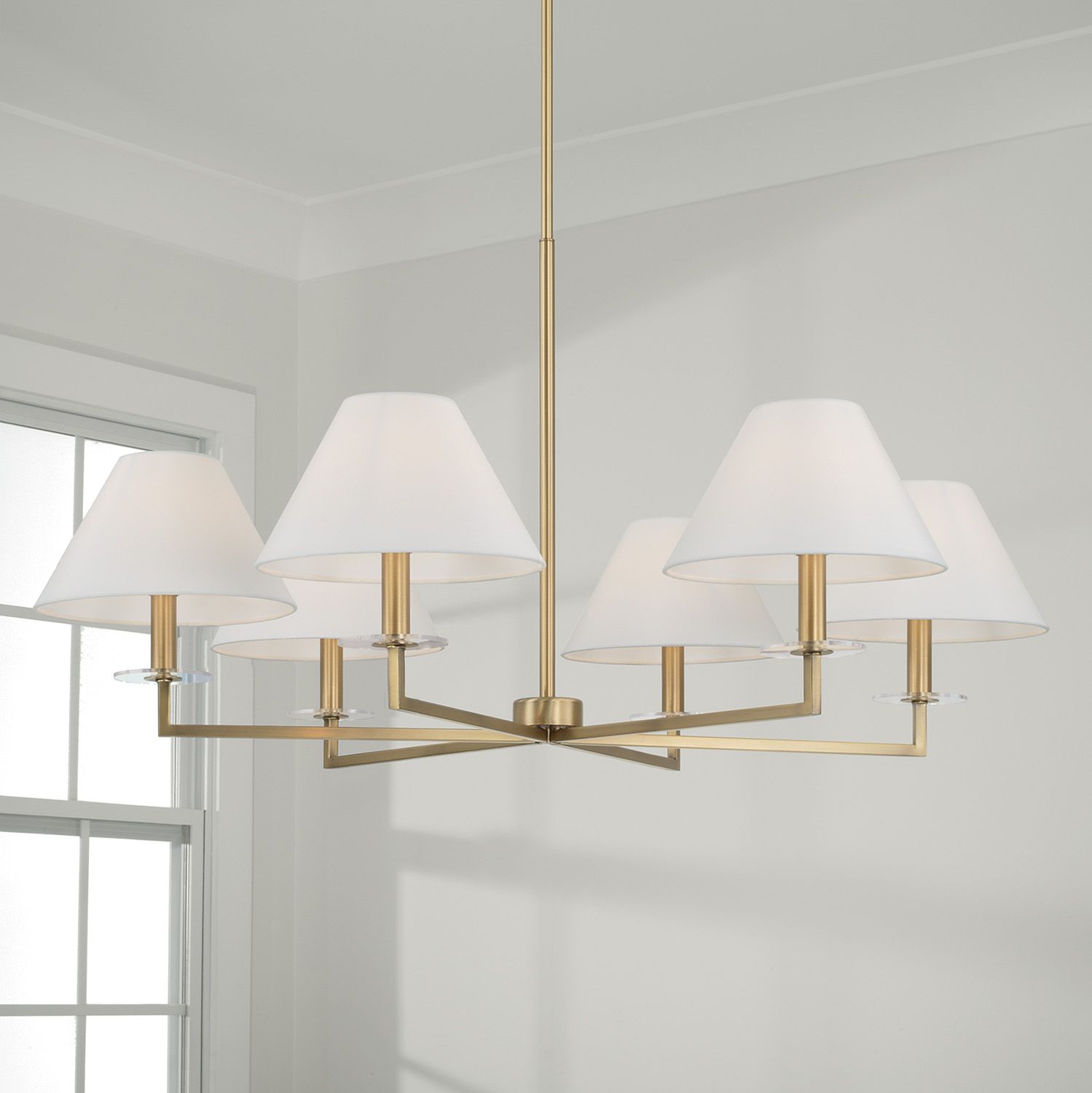 Capital Lighting Gilda 6 Light Chandelier 39.75" Aged Brass