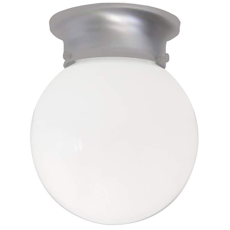 Image 1 Capital Lighting Globe 1 Light Flush Mount Matte Nickel