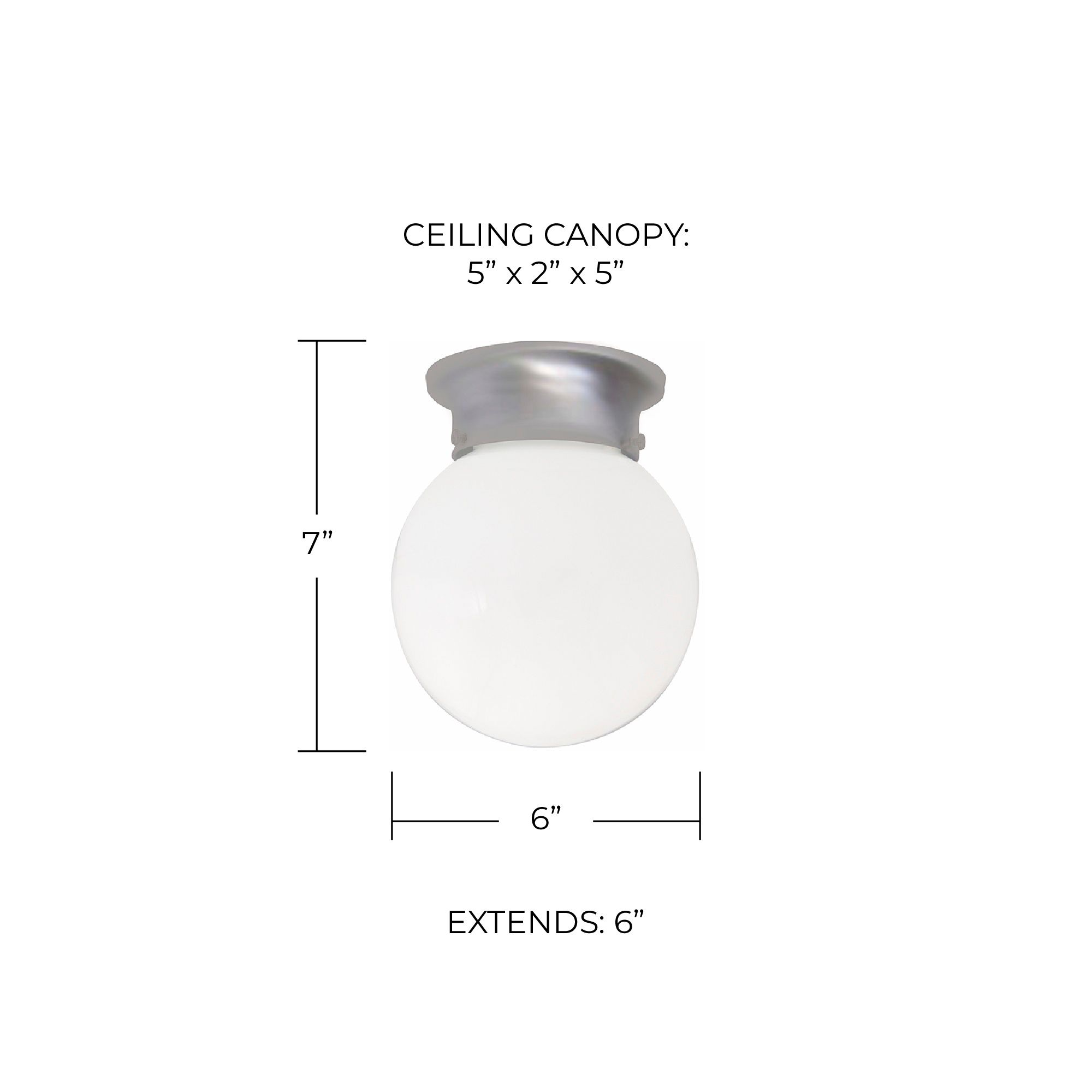 Image 2 Capital Lighting Globe 1 Light Flush Mount Matte Nickel more views