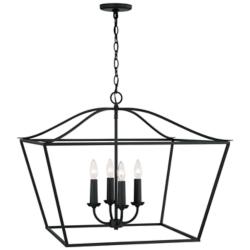 Capital Lighting Grady 4 Light Pendant Black Iron
