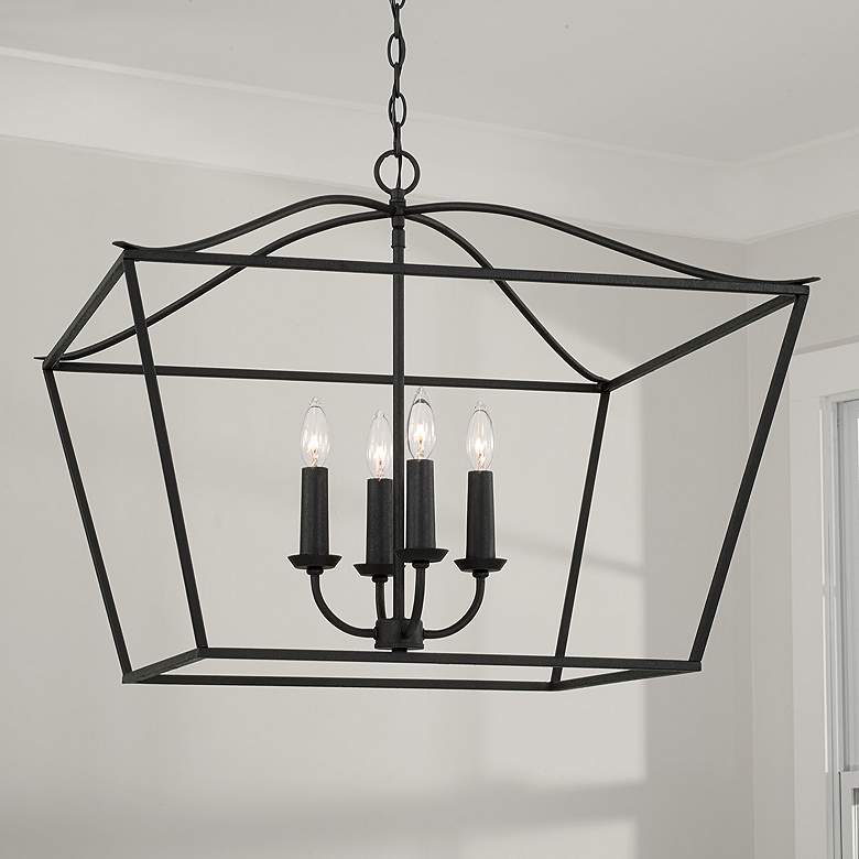 Image 1 Capital Lighting Grady 4 Light Pendant Black Iron