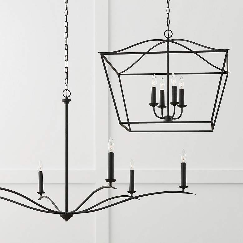 Image 5 Capital Lighting Grady 4 Light Pendant Black Iron more views
