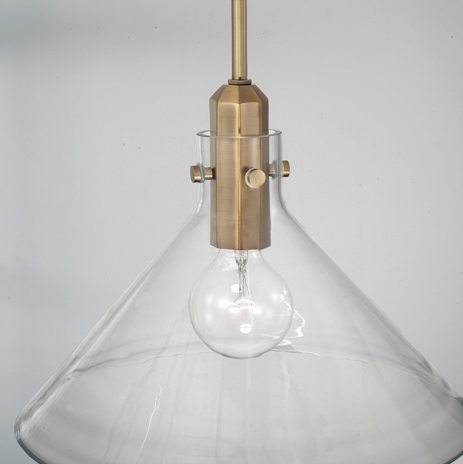 Image 3 Capital Lighting Greer 1 Light Pendant 14" Aged Brass more views