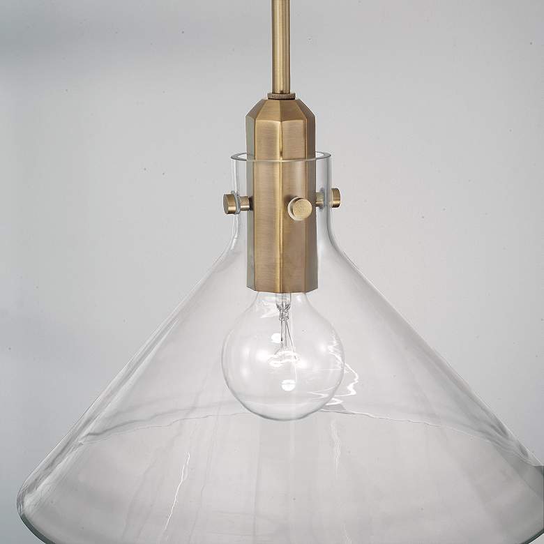 Image 3 Capital Lighting Greer 1 Light Pendant Aged Brass more views