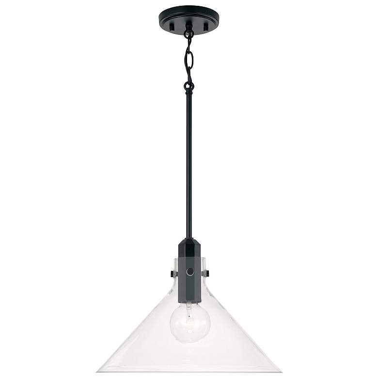 Image 2 Capital Lighting Greer 1 Light Pendant Matte Black